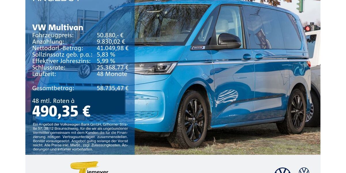 VW T7 Multivan 42.475 km 46.940 &euro; Marl 45770