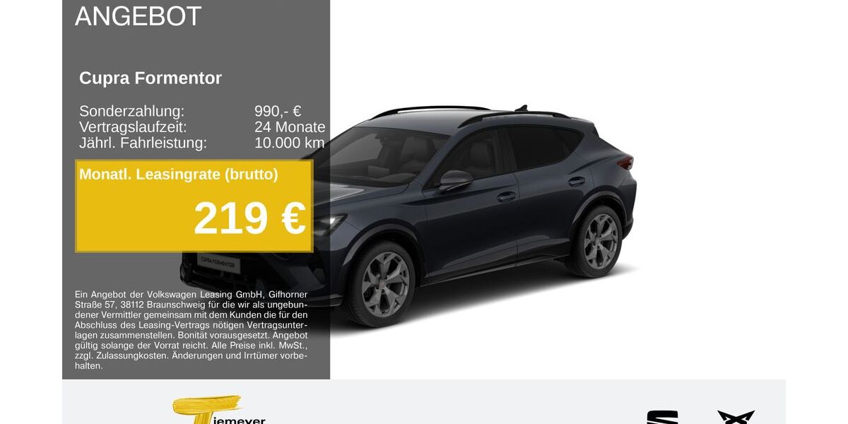 Cupra Formentor 10.009 km 33.650 &euro; Bochum 44809