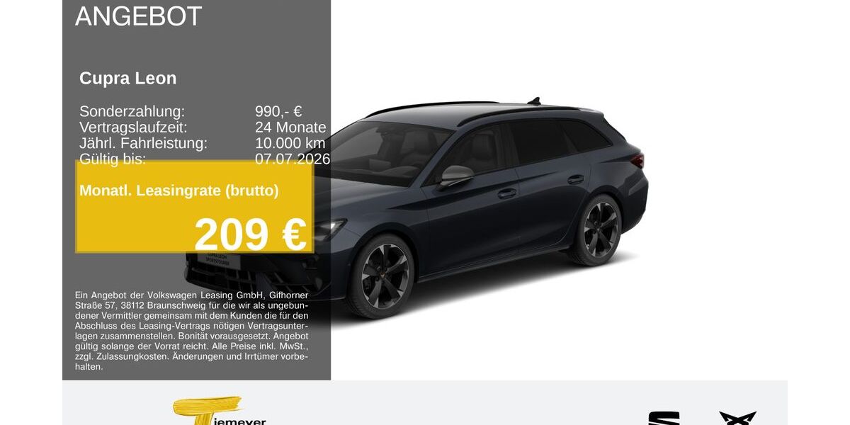 Cupra Leon 21.791 km 30.990 &euro; Recklinghausen 45663