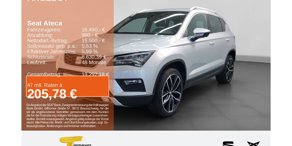 Seat Ateca 95.194 km 15.880 &euro; Bochum 44809