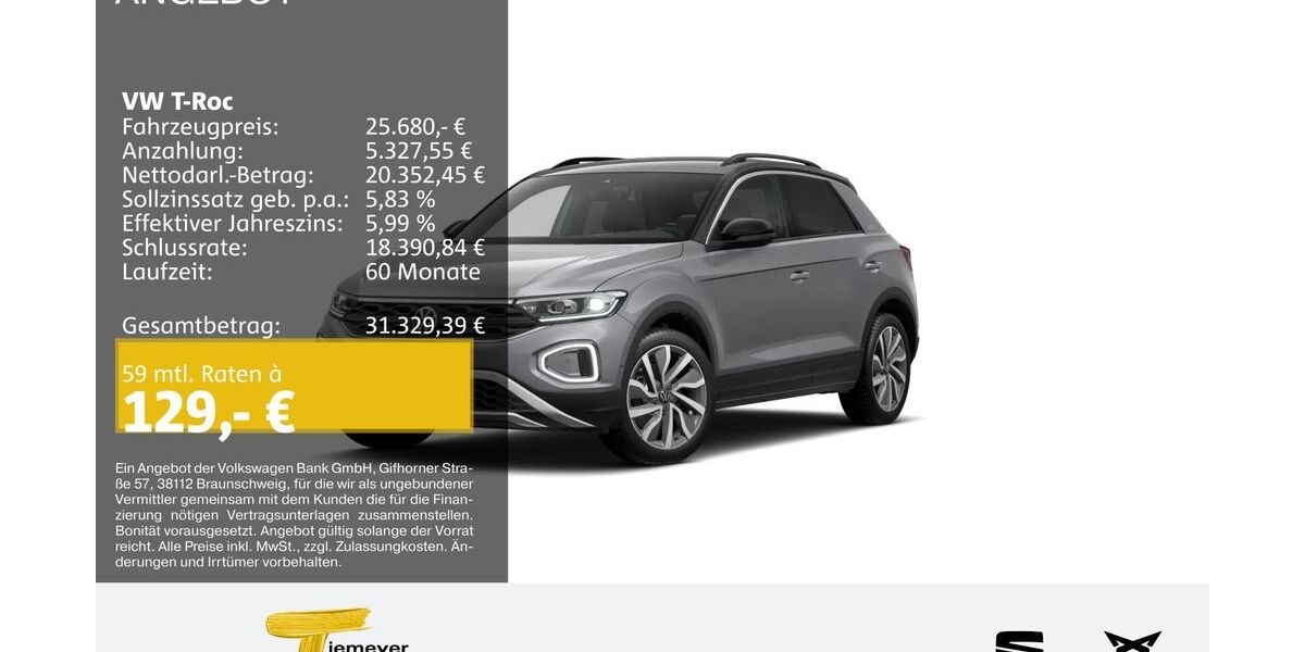 VW T-Roc 29.401 km 25.680 &euro; Gelsenkirchen OT Beckhausen 45899