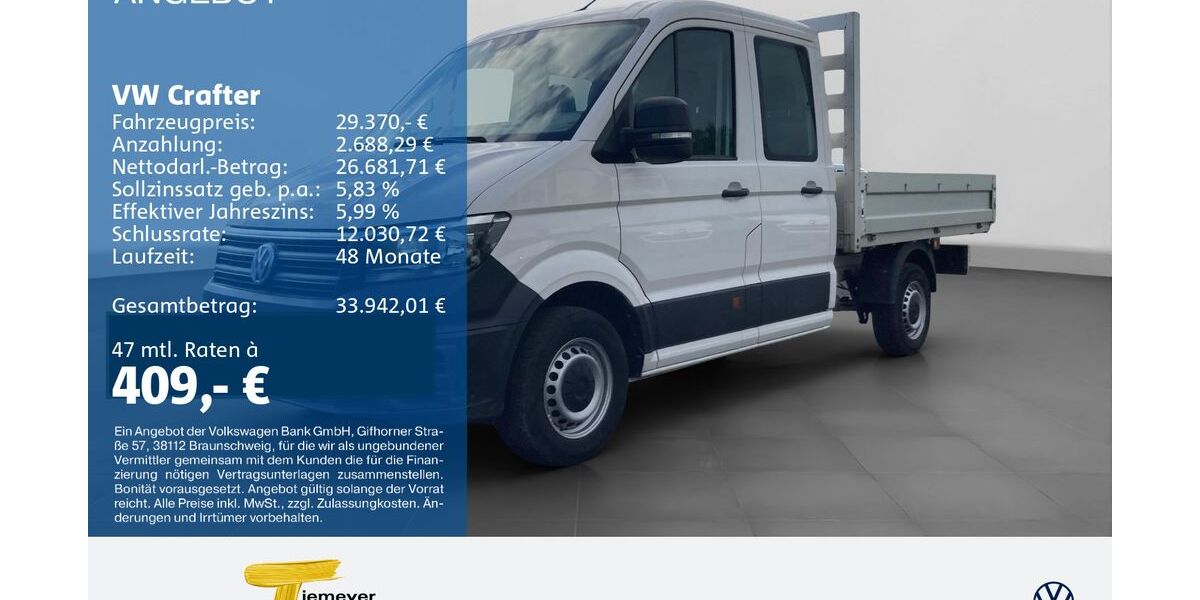 VW Crafter 34.310 km 28.820 &euro; Bochum 44892
