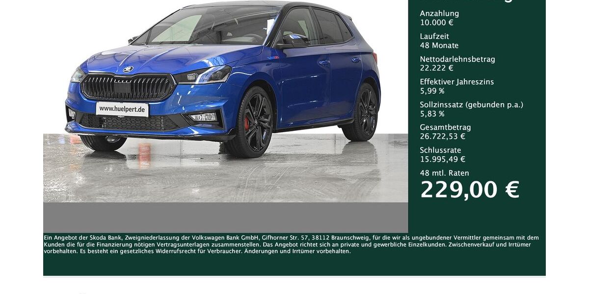 Skoda Fabia 1.900 km 32.222 &euro; Dortmund 44309