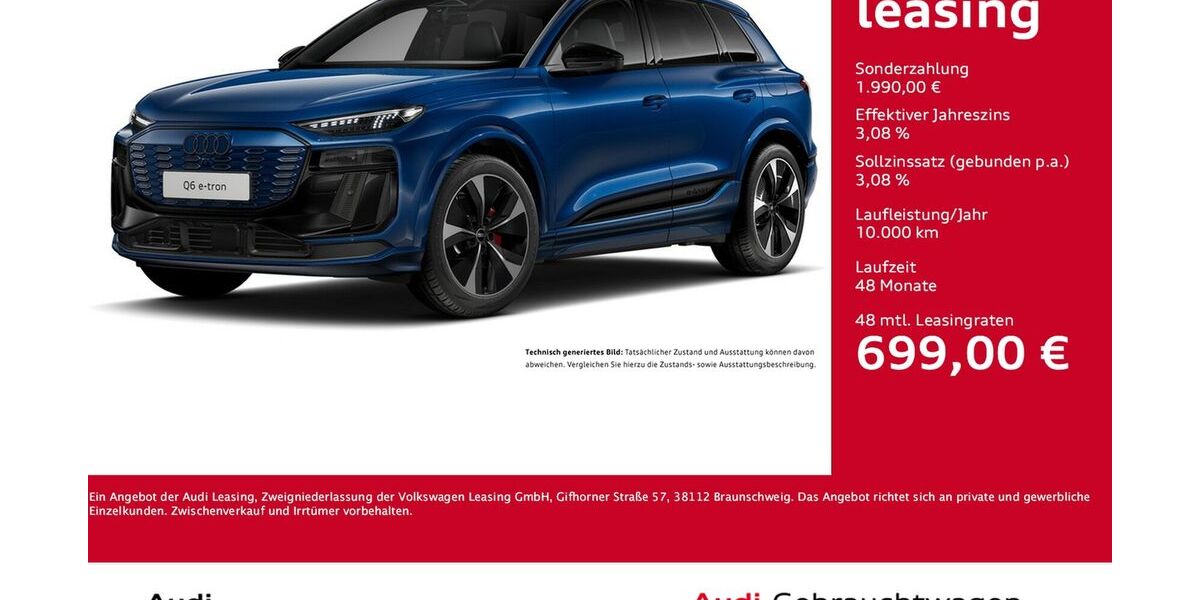 Audi Q6 e-tron 4.083 km 67.411 &euro; Dortmund 44143