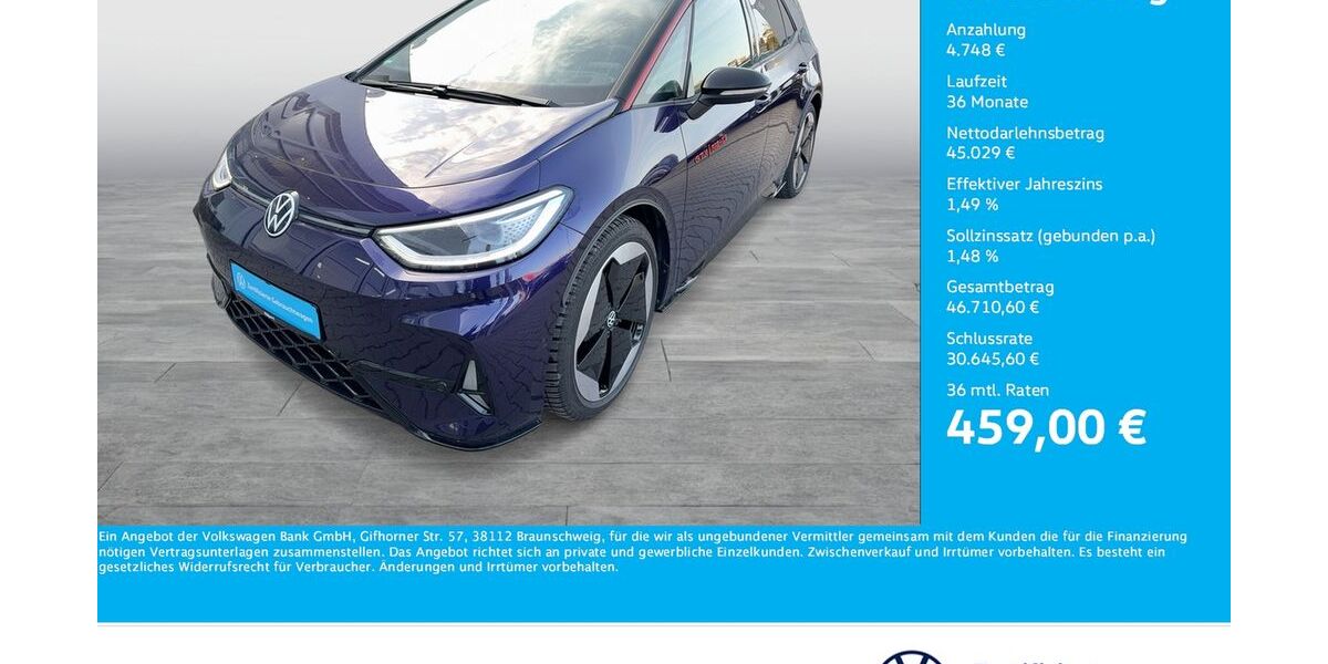 VW ID.3 1.396 km 49.777 &euro; Dortmund 44141