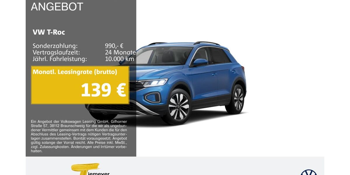VW T-Roc 7.875 km 21.550 &euro; Bochum 44892