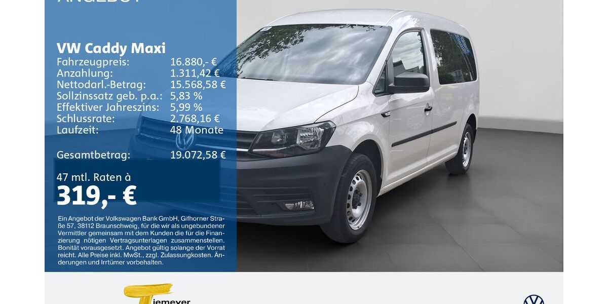 VW Caddy Maxi 84.643 km 16.880 &euro; Bochum 44892