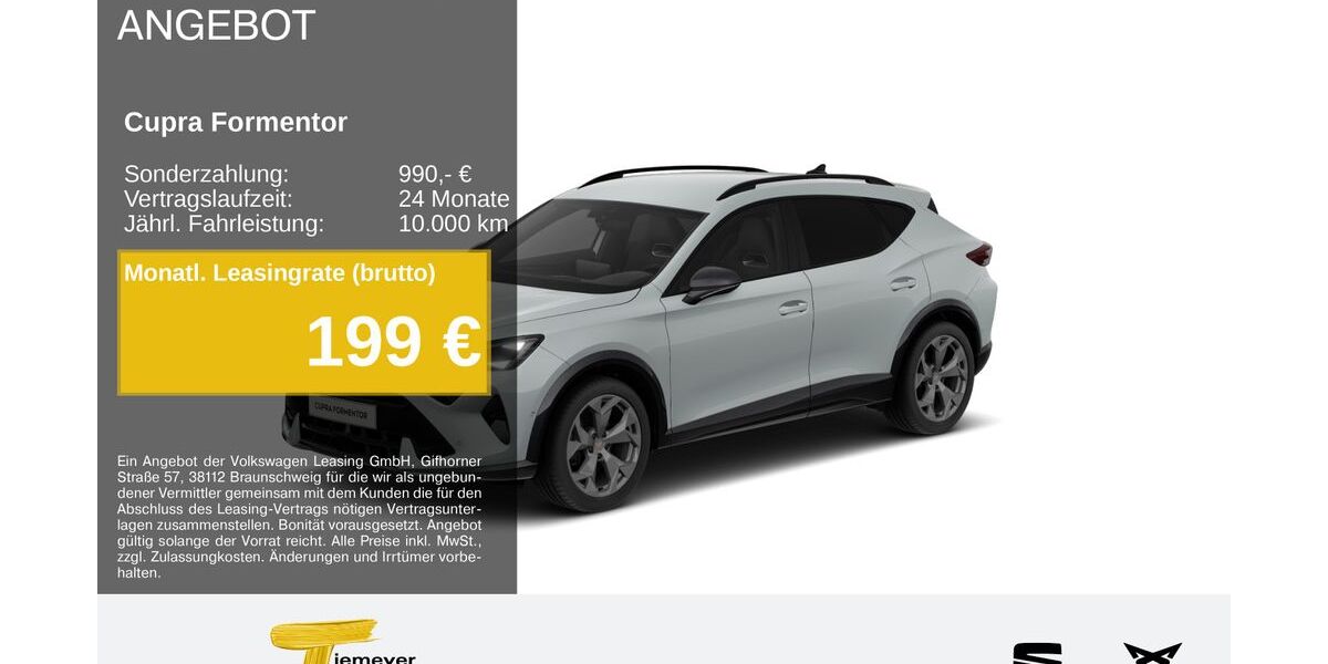 Cupra Formentor 12.695 km 33.850 &euro; Bochum 44809