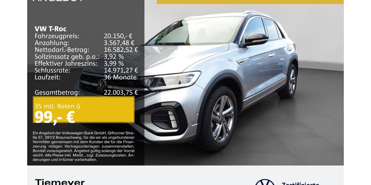 VW T-Roc 38.338 km 20.150 &euro; Bochum 44892