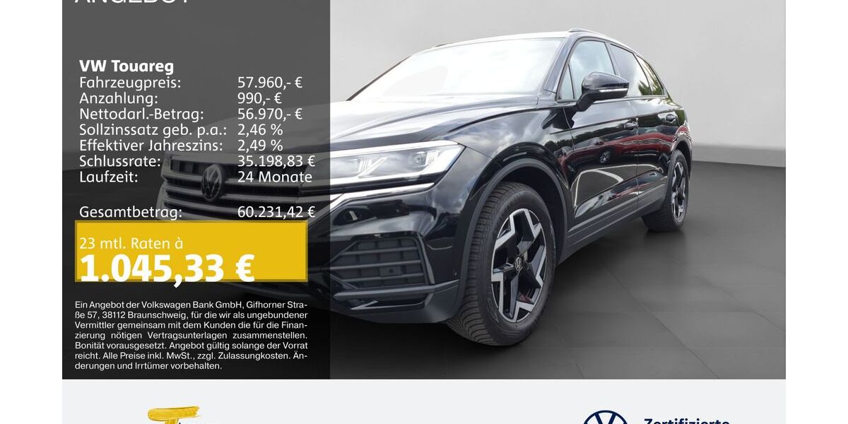 VW Touareg 59.228 km 49.940 &euro; Bochum 44892