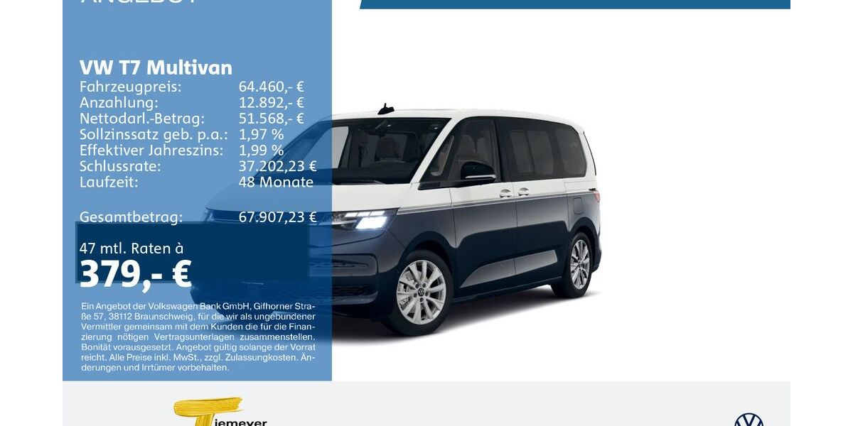VW T7 Multivan 18.597 km 64.460 &euro; Bochum 44892