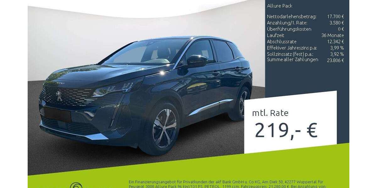 Peugeot 3008 32.606 km 21.280 &euro; Dortmund 44263