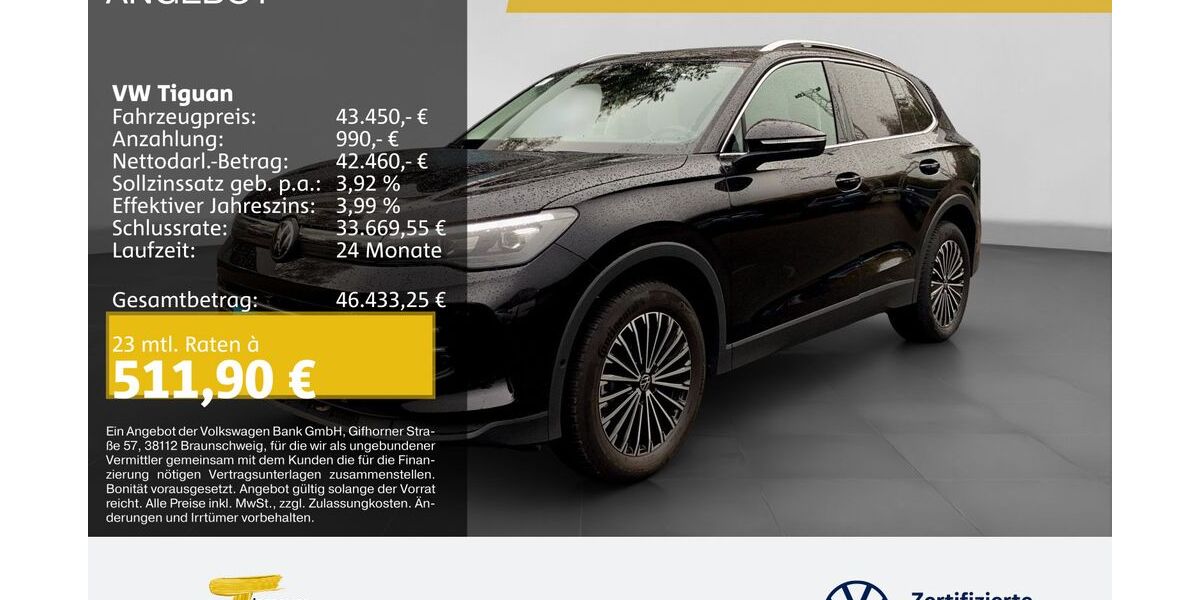 VW Tiguan 23.213 km 42.430 &euro; Castrop-Rauxel 44575
