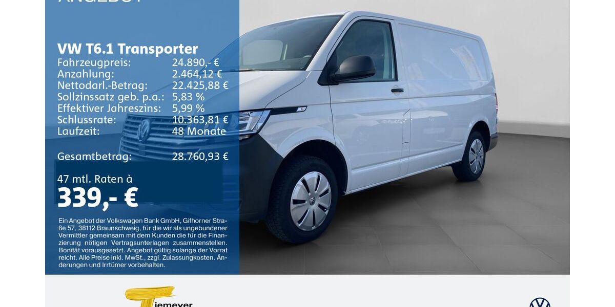 VW T6 Transporter 71.595 km 24.890 &euro; Bochum 44892