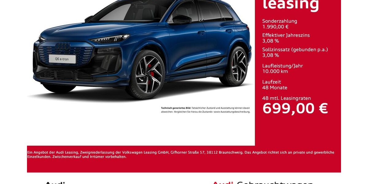 Audi Q6 e-tron 4.981 km 68.911 &euro; Dortmund 44143